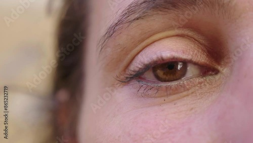 Wallpaper Mural Close-up of young woman's eye showing deep reflection Torontodigital.ca