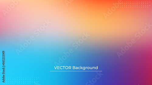 Wallpaper Mural Smooth and blurry colorful gradient mesh background. Modern bright rainbow colors. Easy editable soft colored vector banner template. Premium quality Torontodigital.ca
