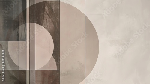 Minimalist abstract composition with beauty of simplicity, sparse lines, and neutral tones evoking calmness.