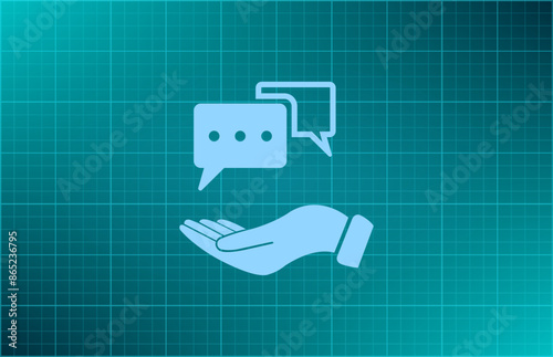 Vector illustration blue background