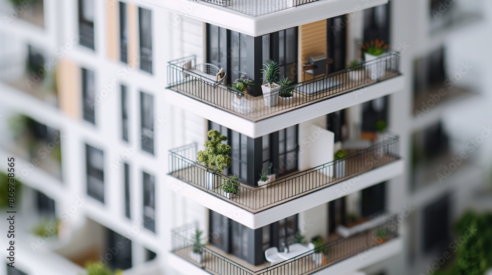 a miniature model of a modern real estate building a miniature model of a modern real estate building