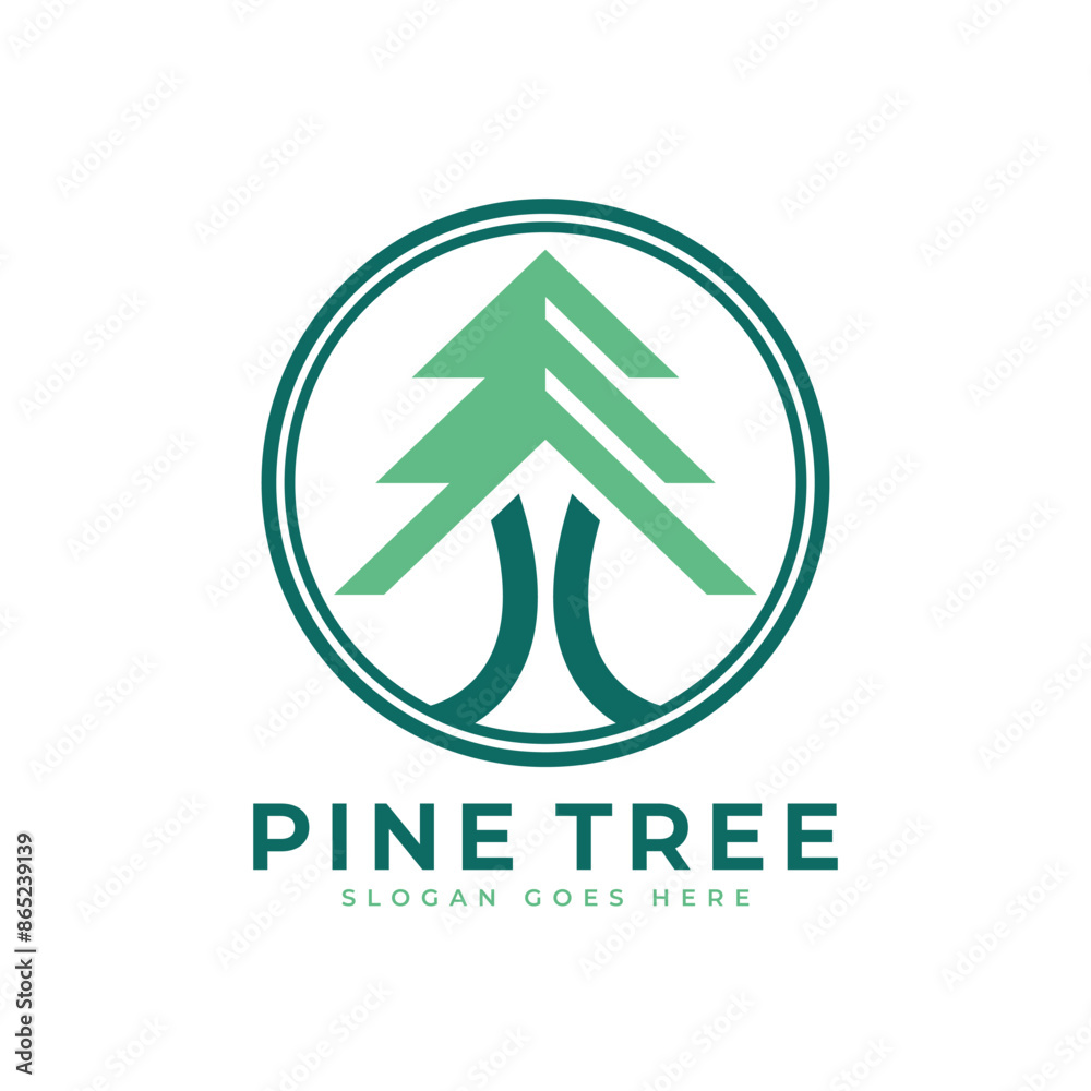Pine Trees logo design. Abstract Geometric pine trees symbol with modern style concept. Vector sign icon symbol logo template. Pine Trees logo design. Abstract Geometric pine trees symbol with modern style concept. Vector sign icon symbol logo template.