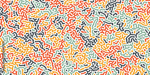 Seamless abstract pattern. Vector background colorful turing pattern design.