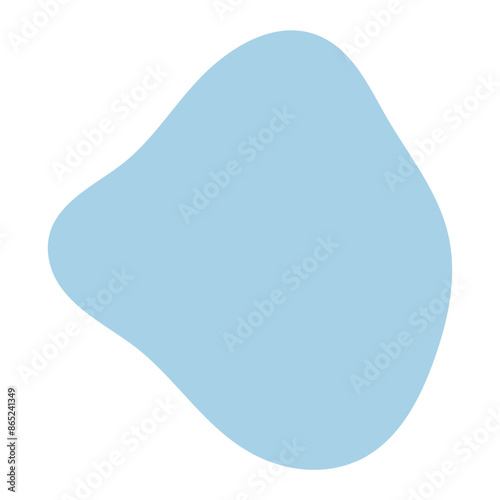 A light blue abstract organic shape blob