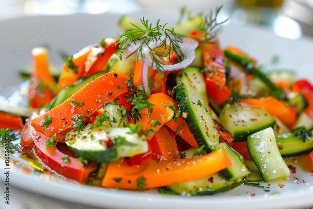 Vinaigrette based contour with seasonal veggies Vinaigrette based contour with seasonal veggies