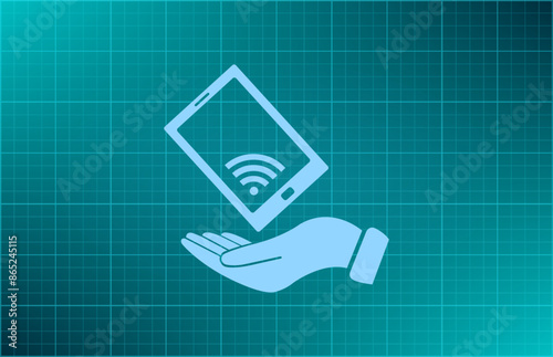 Vector illustration blue background