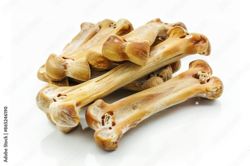 White background with dog bones