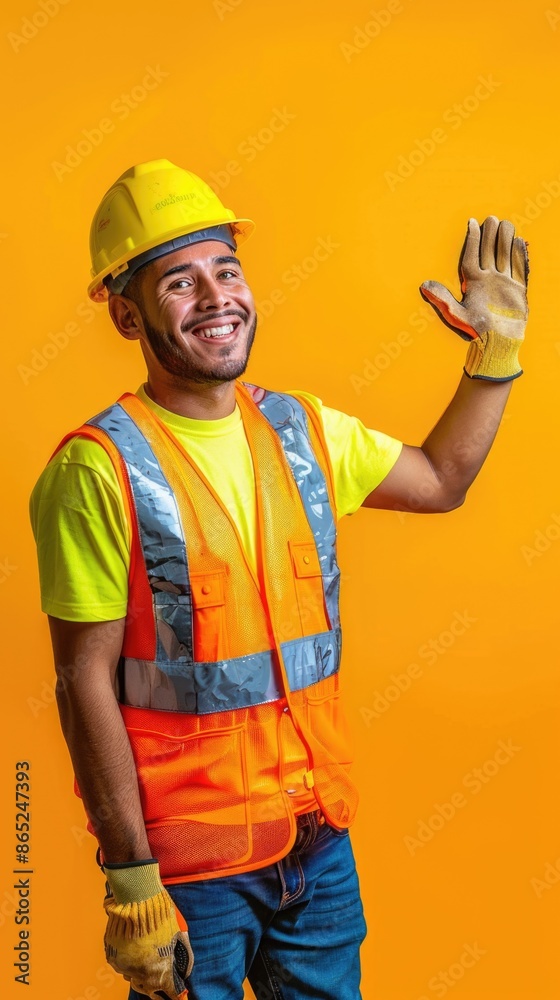 happy latin construction worker builder, ai happy latin construction worker builder, ai