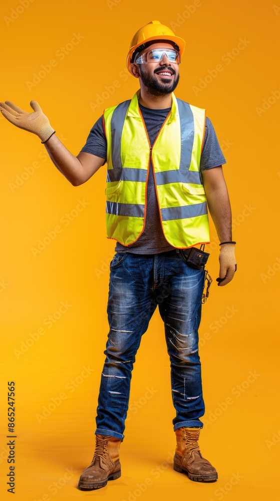 happy latin construction worker builder, ai happy latin construction worker builder, ai