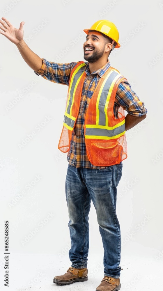 happy latin construction worker builder, ai happy latin construction worker builder, ai