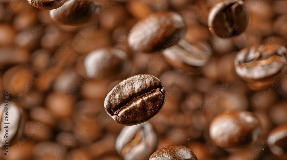 Floating Coffee Beans: A close-up shot of coffee beans floating in mid-air, surrounded by a rich, aromatic coffee aroma.
Floating Coffee Beans: A close-up shot of coffee beans floating in mid-air, surrounded by a rich, aromatic coffee aroma.