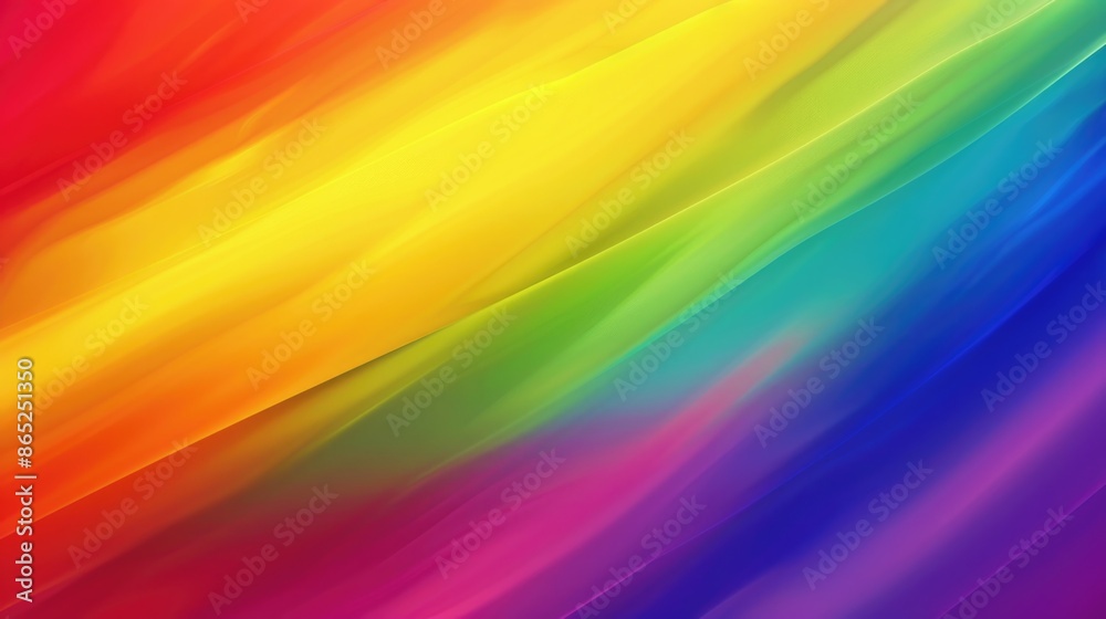 Obraz premium Gradient Horizontal. LGBT Symbol and Rainbow Gradient Blurred Background for Pride Banner