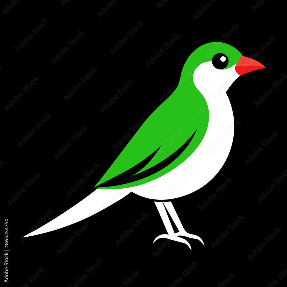 Realistic-image--full-body-view-common-green-magpie vector Realistic-image--full-body-view-common-green-magpie vector