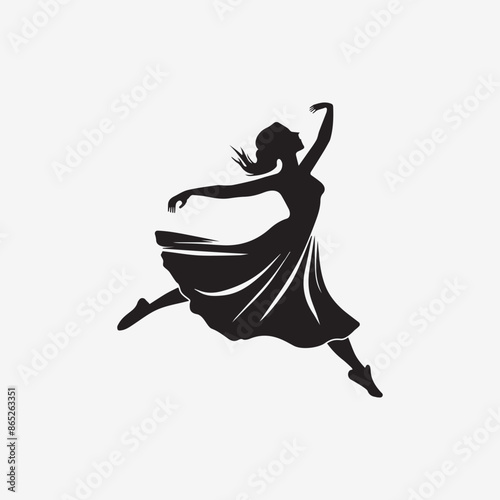 silhouette of a woman dancing ballet gracefully
