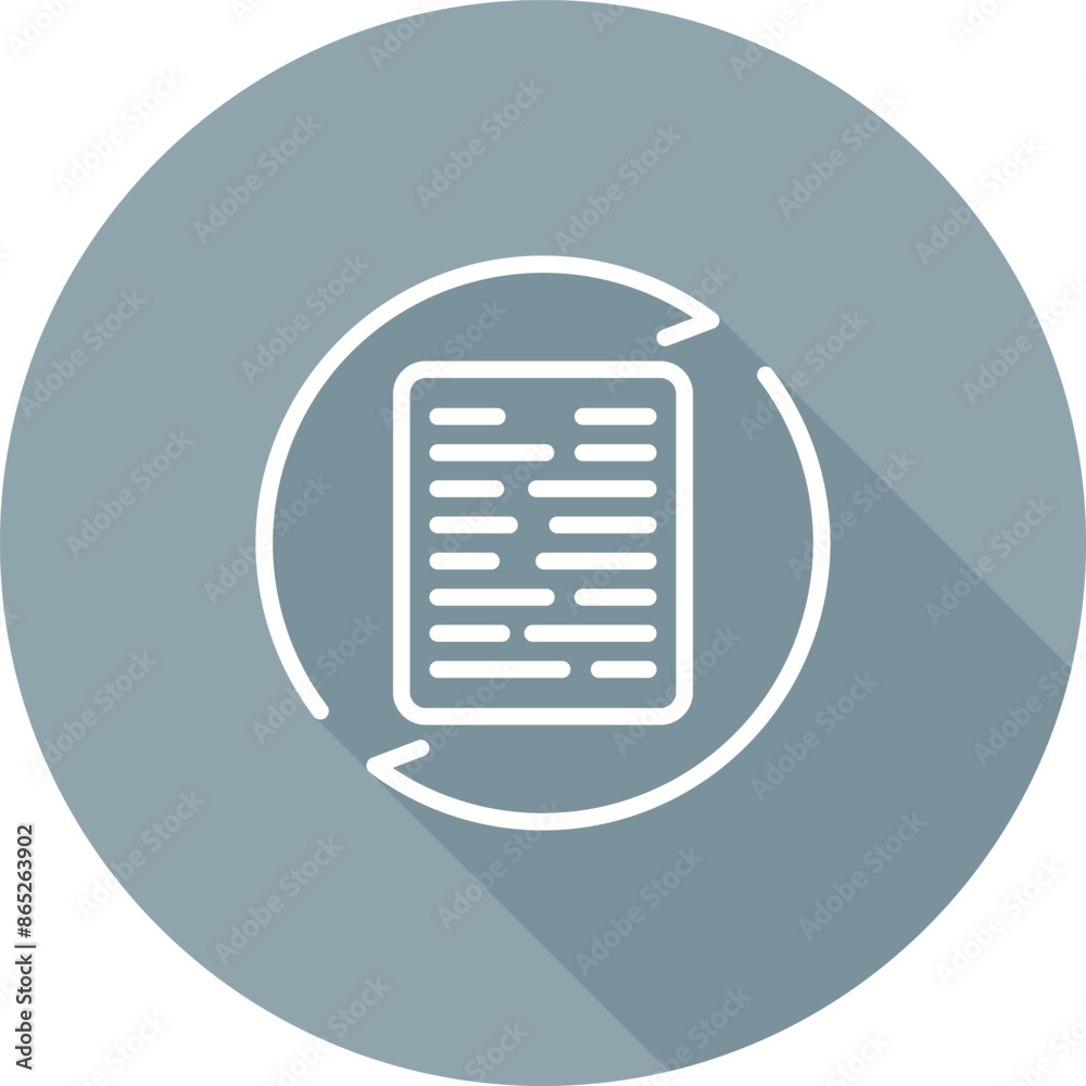Document Synchronization Vector Icon Document Synchronization Vector Icon