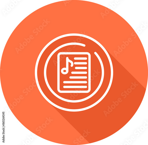 Music Playlist Circle Vector Icon