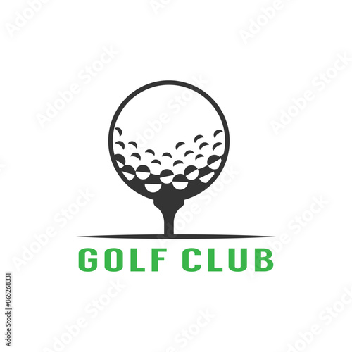 Golf logo simple design vector template, Vector label of golf, Logo of golf championship, illustration, Creative icon, design concept