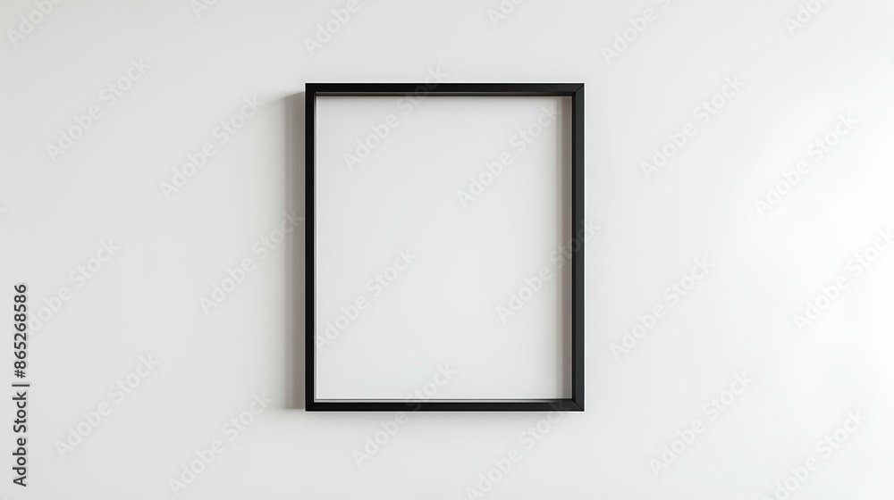 A minimalist picture frame with a thick, bold design and clean lines, standing against a white wall, capturing a sense of modern simplicity. A minimalist picture frame with a thick, bold design and clean lines, standing against a white wall, capturing a sense of modern simplicity.