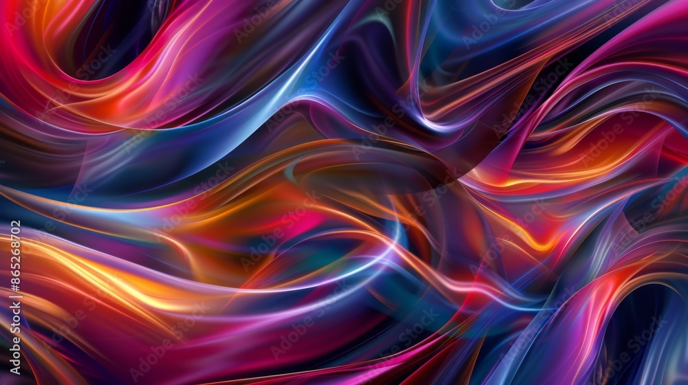 A digital abstract pattern with flowing lines and bright colors A digital abstract pattern with flowing lines and bright colors
