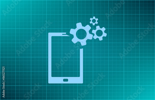 Vector illustration blue background
