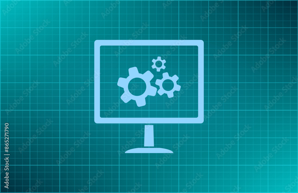 Fototapeta premium Vector illustration blue background