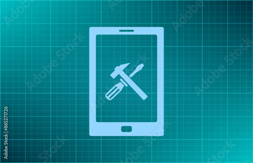 Vector illustration blue background
