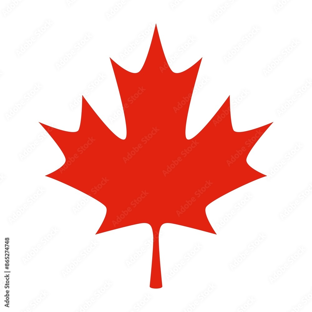 Red Canadian autumn maple leaf isolated flat vector silhouette icon
Red Canadian autumn maple leaf isolated flat vector silhouette icon