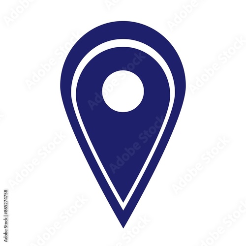 Thin line pin point, location icon on white background 