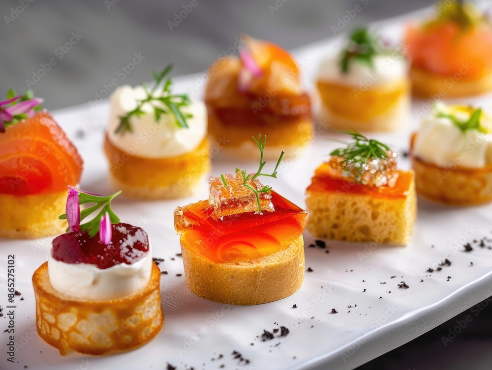 Exquisite Selection of Canapés and Gourmet Bites