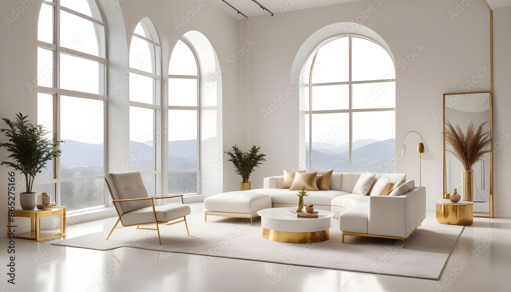 Photo interior modern design room 3d illustration Photo interior modern design room 3d illustration