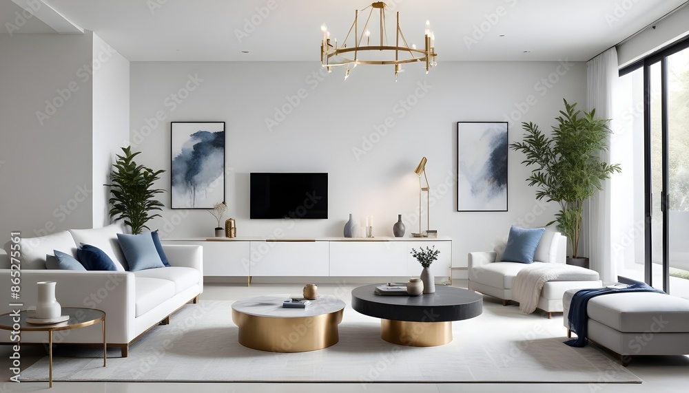 Photo interior modern design room 3d illustration Photo interior modern design room 3d illustration
