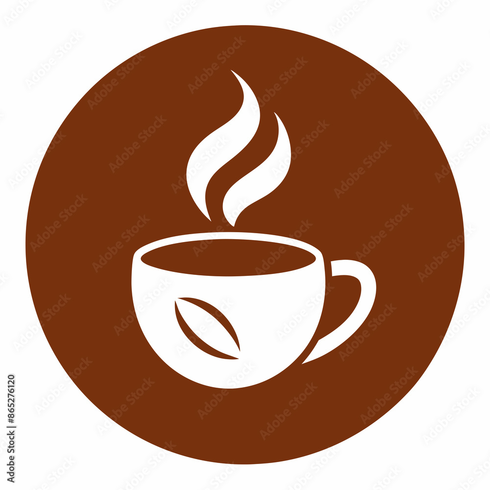 Obraz premium Coffee cup logo icon vector illustration. 