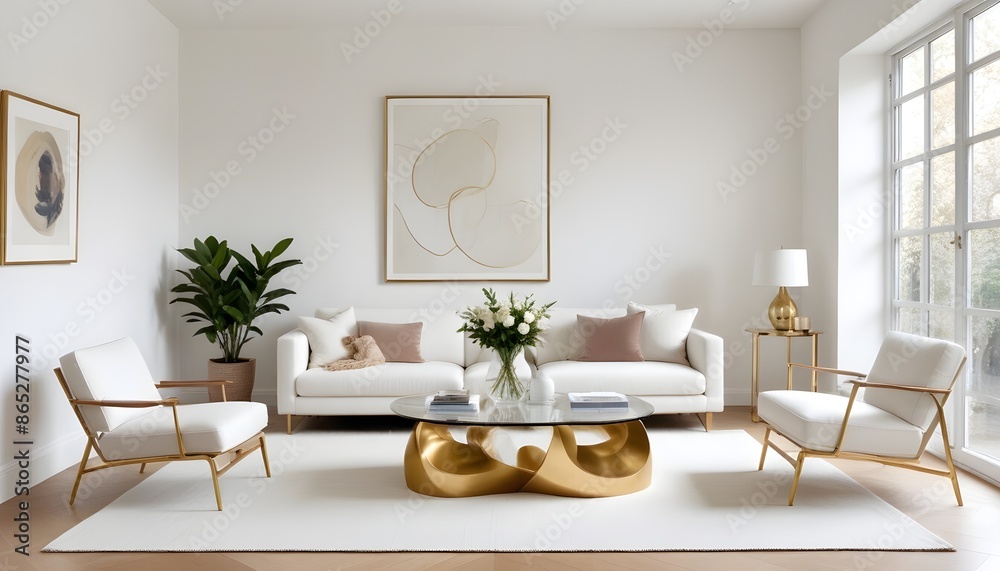 Photo interior modern design room 3d illustration Photo interior modern design room 3d illustration