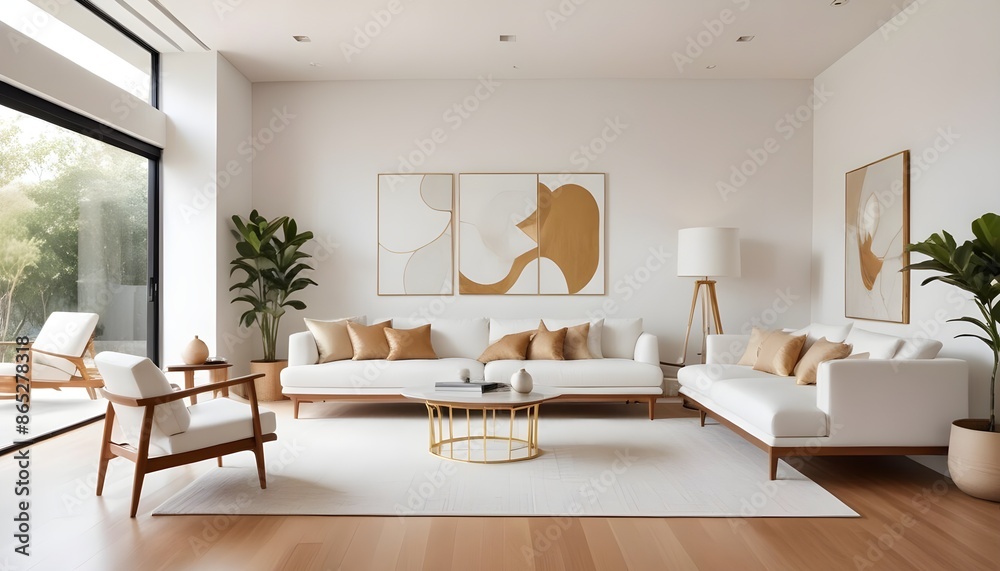 Photo interior modern design room 3d illustration Photo interior modern design room 3d illustration
