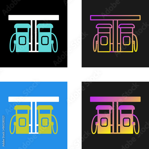 Petrol Station Vector Icon