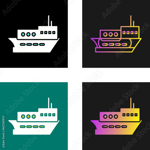 Delivery Ship Vector Icon