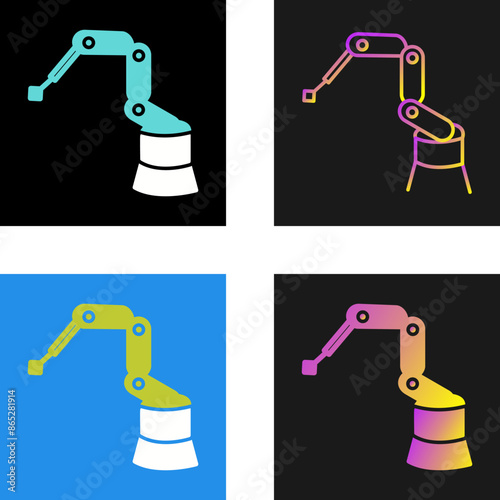 Industrial Robot Vector Icon
