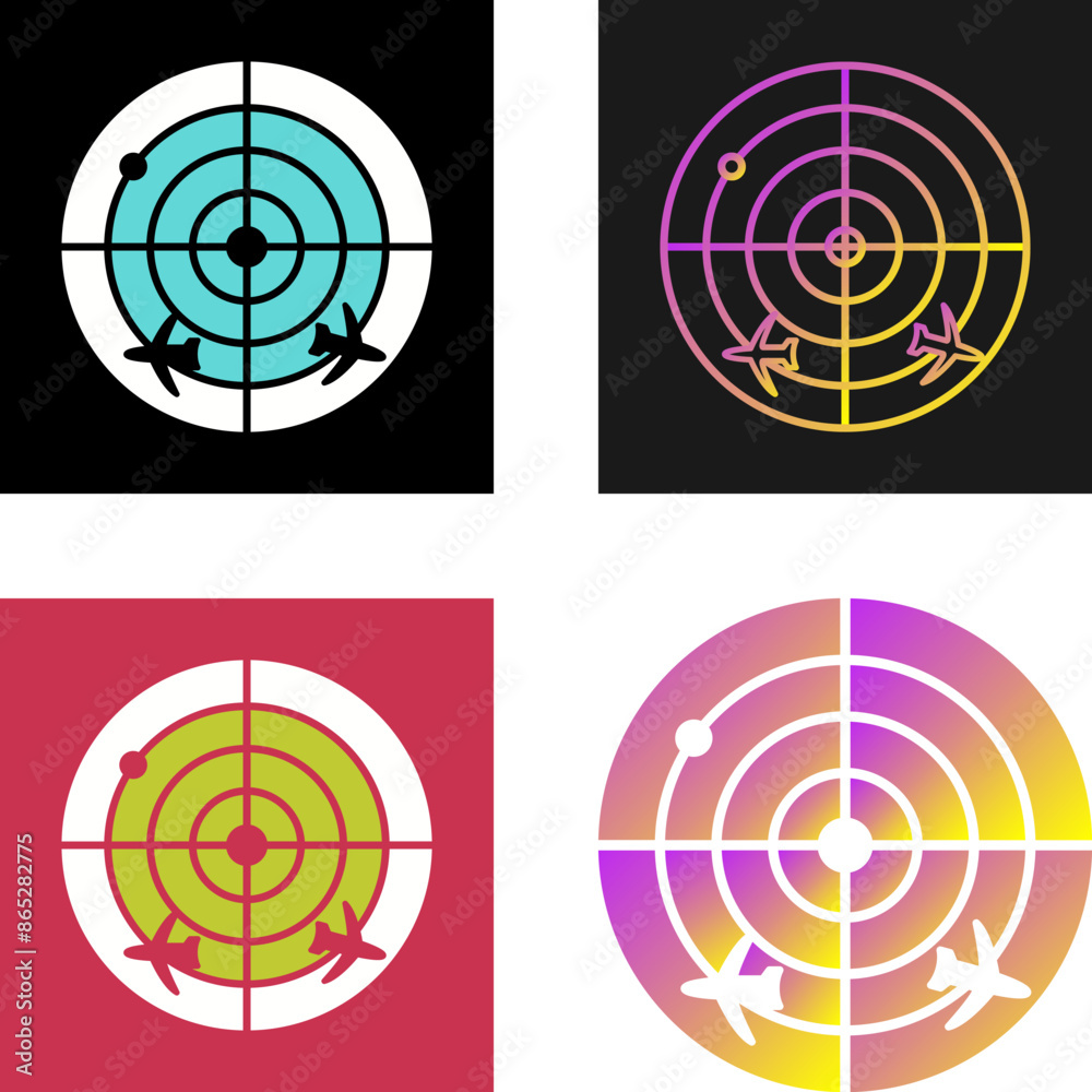 Radar Screen Vector Icon Radar Screen Vector Icon