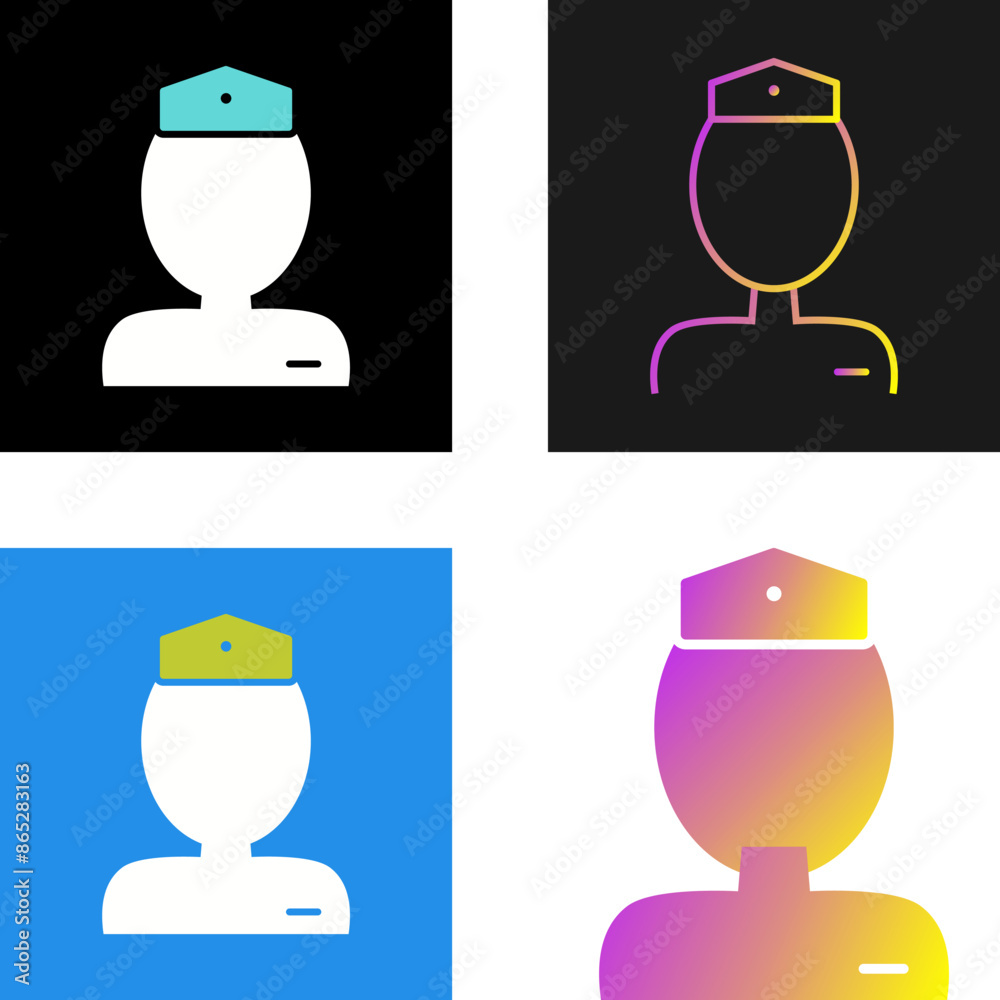 Flight Attendant Vector Icon Flight Attendant Vector Icon