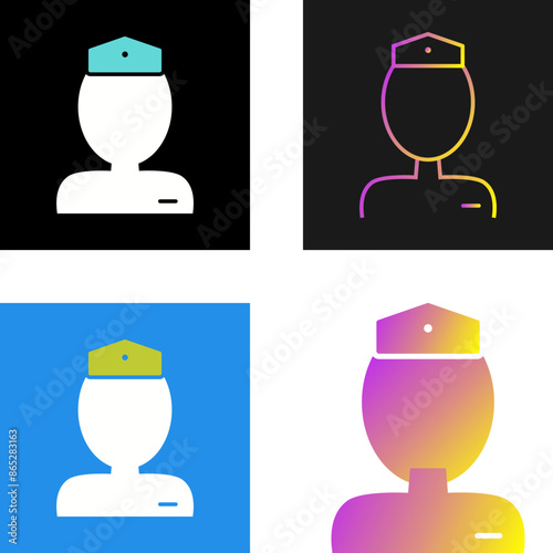 Flight Attendant Vector Icon