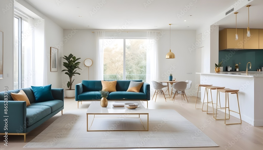 Photo interior modern design room 3d illustration Photo interior modern design room 3d illustration