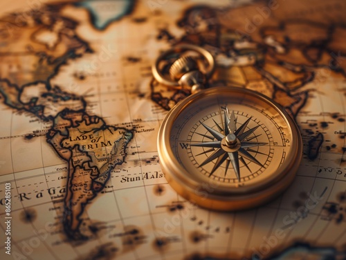  ancient nautical chart navigation map pattern on old paper texture, with compass background, wallpaper