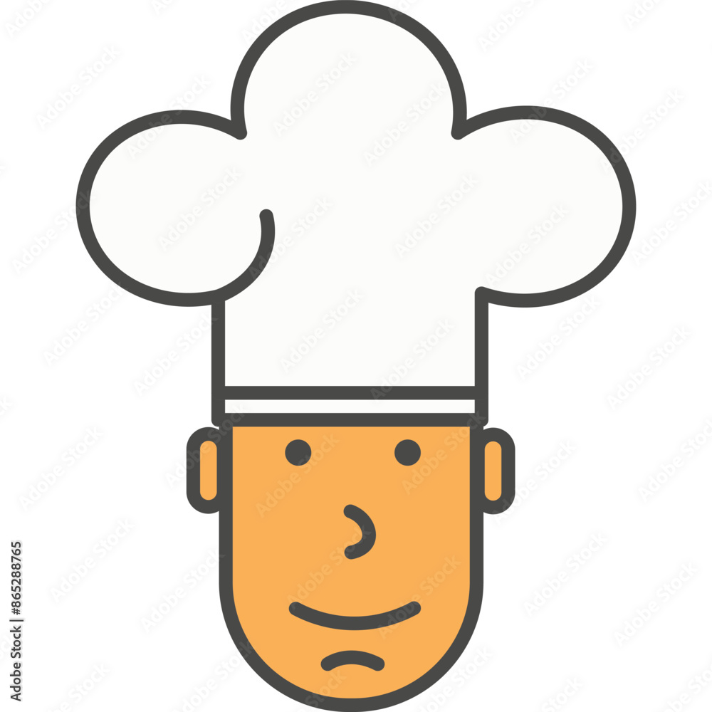 Master chef cooker vector icon Master chef cooker vector icon