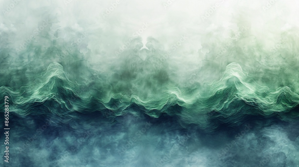 Fototapeta premium Abstract Green and Blue Landscape Background.