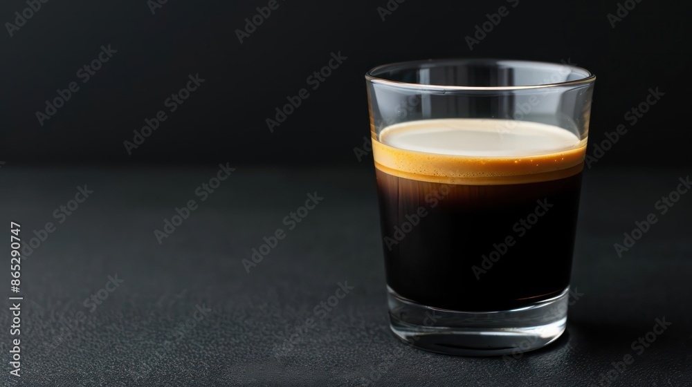 A classic americano with a layer of crema, artfully arranged by a drink stylist, perfect for a banner with ample copy space A classic americano with a layer of crema, artfully arranged by a drink stylist, perfect for a banner with ample copy space
