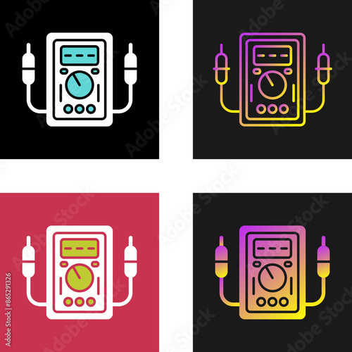 Voltmeter Vector Icon