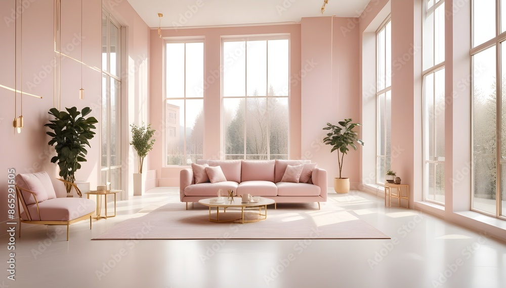 Photo interior modern design room 3d illustration Photo interior modern design room 3d illustration