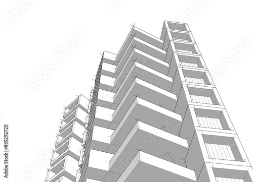 architectural drawing 3d