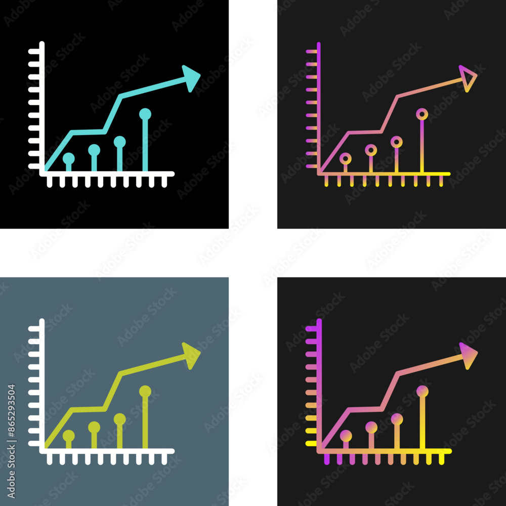 Market Growth Vector Icon Market Growth Vector Icon