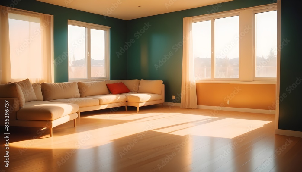 Photo interior modern design room 3d illustration Photo interior modern design room 3d illustration
